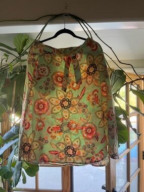 J.Jill 100% Linen Floral A-Line Skirt NWT Size Small